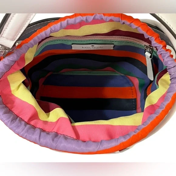 Kate Spade Novelty Pippa Perforated Dot Bucket Crossbody Bag ♠️ - Picture 9 of 10